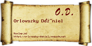 Orlovszky Dániel névjegykártya